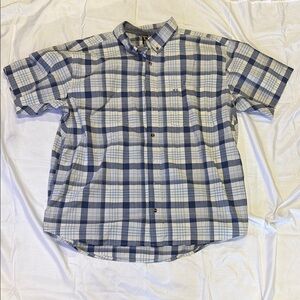 Men's Blue Plaid Shirt